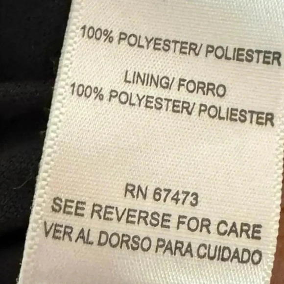 Gabby Skye Dress Cap Sleeve black Tie Waist Faux Wrap SZ 10 - Picture 10 of 10